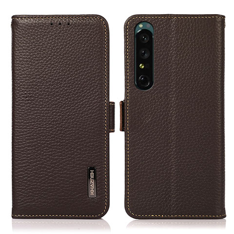 Coque Portefeuille Livre Cuir Etui Clapet B03H pour Sony Xperia 1 IV SO-51C Marron