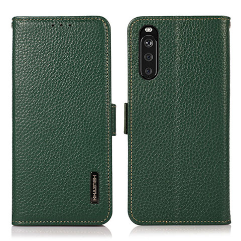 Coque Portefeuille Livre Cuir Etui Clapet B03H pour Sony Xperia 10 III Lite Vert