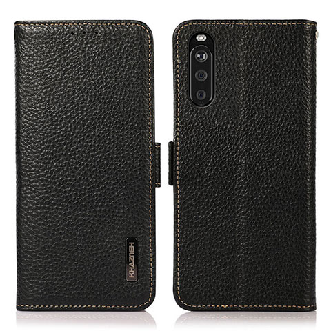 Coque Portefeuille Livre Cuir Etui Clapet B03H pour Sony Xperia 10 III SO-52B Noir