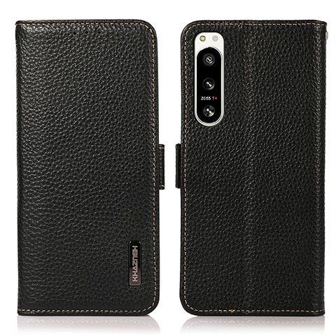 Coque Portefeuille Livre Cuir Etui Clapet B03H pour Sony Xperia 5 IV Noir