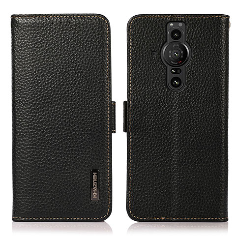 Coque Portefeuille Livre Cuir Etui Clapet B03H pour Sony Xperia PRO-I Noir