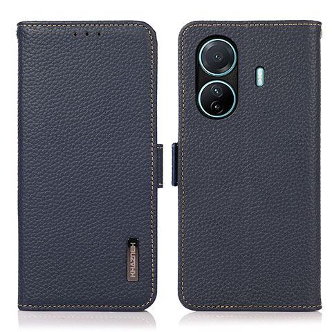 Coque Portefeuille Livre Cuir Etui Clapet B03H pour Vivo iQOO Z6 Pro 5G Bleu