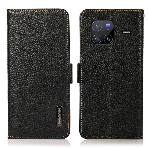 Coque Portefeuille Livre Cuir Etui Clapet B03H pour Vivo X80 5G Noir