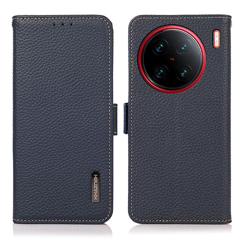 Coque Portefeuille Livre Cuir Etui Clapet B03H pour Vivo X90 Pro 5G Bleu