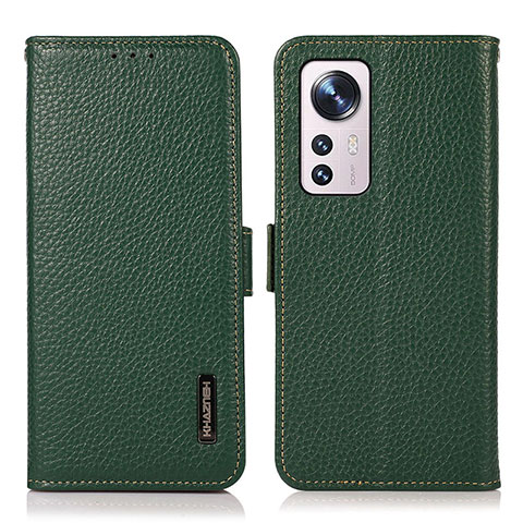 Coque Portefeuille Livre Cuir Etui Clapet B03H pour Xiaomi Mi 12 5G Vert