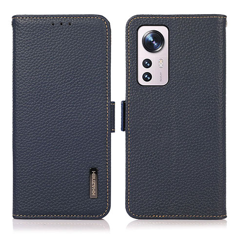 Coque Portefeuille Livre Cuir Etui Clapet B03H pour Xiaomi Mi 12 Pro 5G Bleu