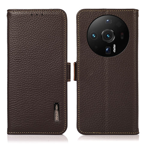 Coque Portefeuille Livre Cuir Etui Clapet B03H pour Xiaomi Mi 12S Ultra 5G Marron