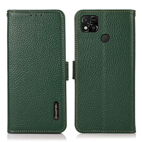 Coque Portefeuille Livre Cuir Etui Clapet B03H pour Xiaomi POCO C31 Vert