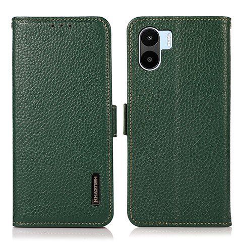 Coque Portefeuille Livre Cuir Etui Clapet B03H pour Xiaomi Poco C50 Vert