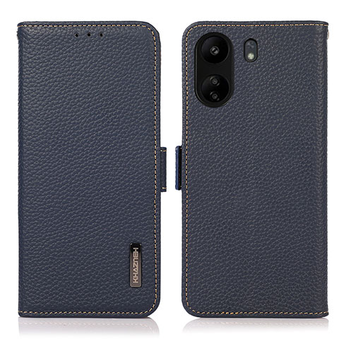 Coque Portefeuille Livre Cuir Etui Clapet B03H pour Xiaomi Poco C65 Bleu