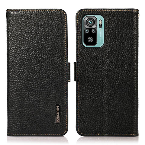 Coque Portefeuille Livre Cuir Etui Clapet B03H pour Xiaomi Poco M5S Noir