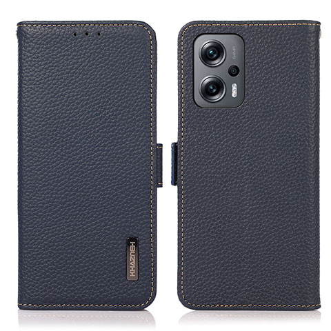 Coque Portefeuille Livre Cuir Etui Clapet B03H pour Xiaomi Poco X4 GT 5G Bleu