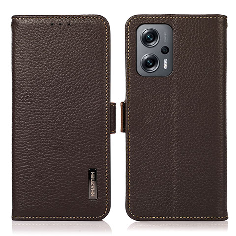 Coque Portefeuille Livre Cuir Etui Clapet B03H pour Xiaomi Poco X4 GT 5G Marron