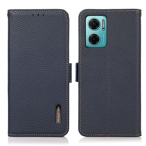 Coque Portefeuille Livre Cuir Etui Clapet B03H pour Xiaomi Redmi 10 Prime Plus 5G Bleu