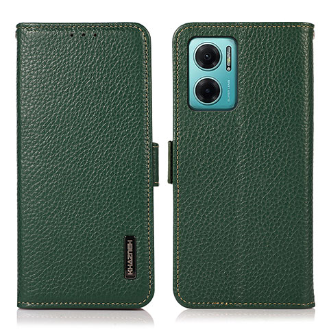 Coque Portefeuille Livre Cuir Etui Clapet B03H pour Xiaomi Redmi 11 Prime 5G Vert