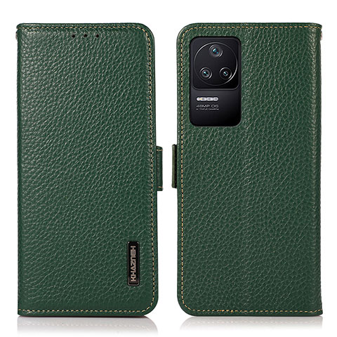 Coque Portefeuille Livre Cuir Etui Clapet B03H pour Xiaomi Redmi K40S 5G Vert