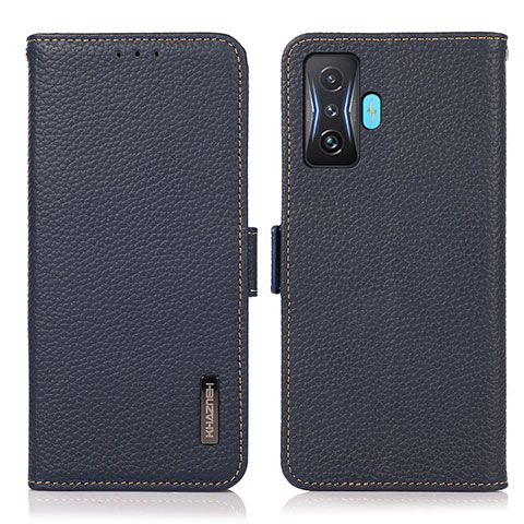 Coque Portefeuille Livre Cuir Etui Clapet B03H pour Xiaomi Redmi K50 Gaming 5G Bleu