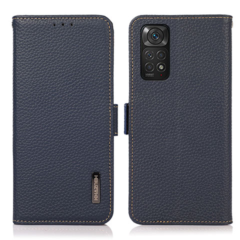 Coque Portefeuille Livre Cuir Etui Clapet B03H pour Xiaomi Redmi Note 11 4G (2022) Bleu