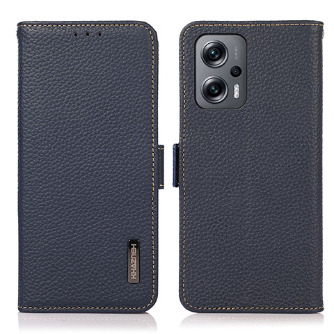 Coque Portefeuille Livre Cuir Etui Clapet B03H pour Xiaomi Redmi Note 11T Pro 5G Bleu