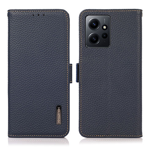 Coque Portefeuille Livre Cuir Etui Clapet B03H pour Xiaomi Redmi Note 12 4G Bleu