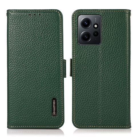 Coque Portefeuille Livre Cuir Etui Clapet B03H pour Xiaomi Redmi Note 12 4G Vert