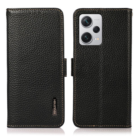 Coque Portefeuille Livre Cuir Etui Clapet B03H pour Xiaomi Redmi Note 12 Pro+ Plus 5G Noir