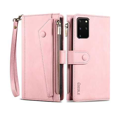 Coque Portefeuille Livre Cuir Etui Clapet B03S pour Samsung Galaxy S20 Plus 5G Or Rose