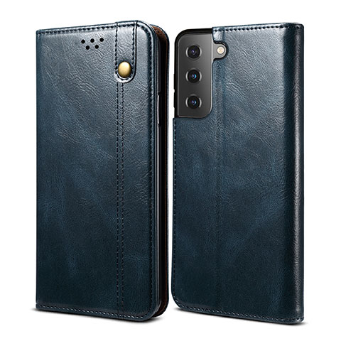 Coque Portefeuille Livre Cuir Etui Clapet B03S pour Samsung Galaxy S23 5G Bleu