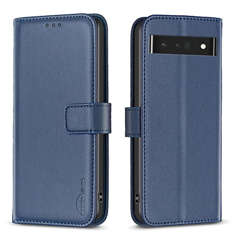 Coque Portefeuille Livre Cuir Etui Clapet B04F pour Google Pixel 7 Pro 5G Bleu