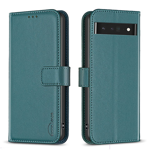 Coque Portefeuille Livre Cuir Etui Clapet B04F pour Google Pixel 7 Pro 5G Vert