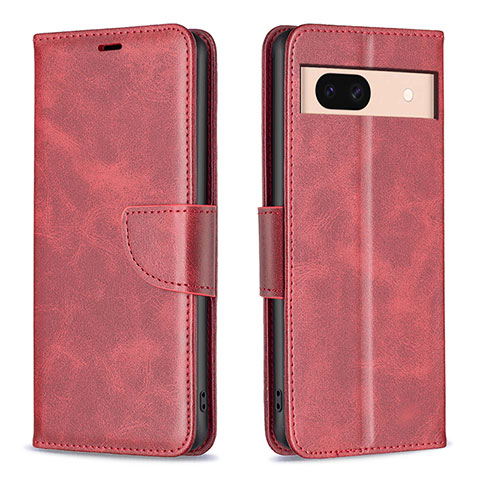 Coque Portefeuille Livre Cuir Etui Clapet B04F pour Google Pixel 8a 5G Rouge