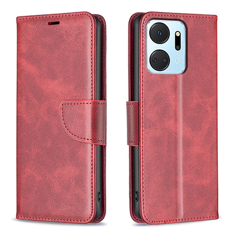 Coque Portefeuille Livre Cuir Etui Clapet B04F pour Huawei Honor X7a Rouge