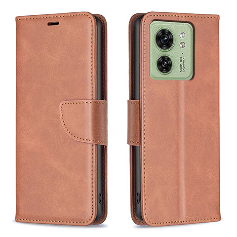 Coque Portefeuille Livre Cuir Etui Clapet B04F pour Motorola Moto Edge (2023) 5G Marron