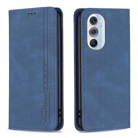 Coque Portefeuille Livre Cuir Etui Clapet B04F pour Motorola Moto Edge 30 Pro 5G Bleu