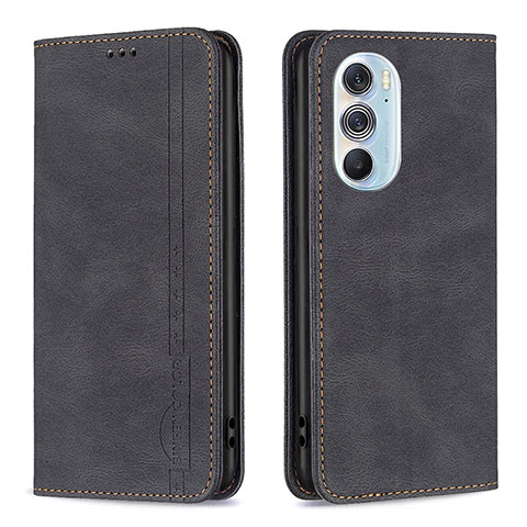 Coque Portefeuille Livre Cuir Etui Clapet B04F pour Motorola Moto Edge 30 Pro 5G Noir