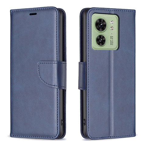 Coque Portefeuille Livre Cuir Etui Clapet B04F pour Motorola Moto Edge 40 5G Bleu