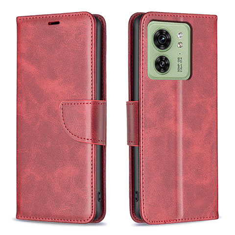 Coque Portefeuille Livre Cuir Etui Clapet B04F pour Motorola Moto Edge 40 5G Rouge