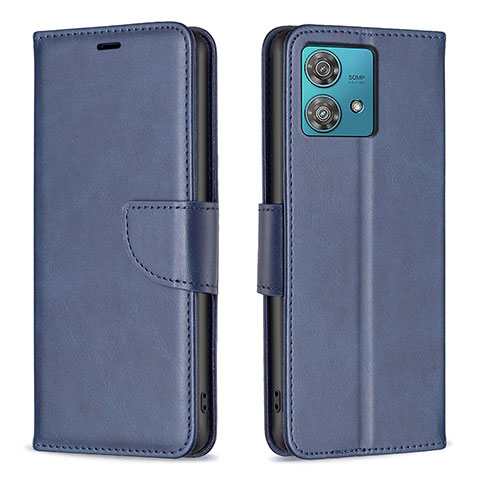 Coque Portefeuille Livre Cuir Etui Clapet B04F pour Motorola Moto Edge 40 Neo 5G Bleu