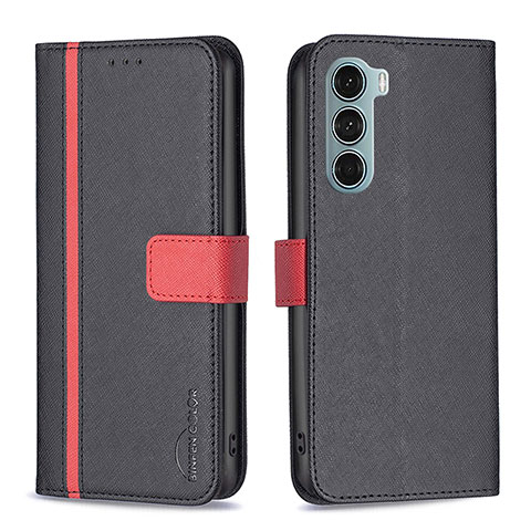 Coque Portefeuille Livre Cuir Etui Clapet B04F pour Motorola Moto Edge S30 5G Noir