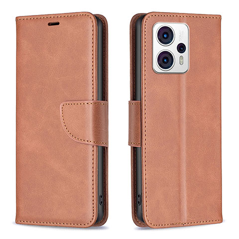 Coque Portefeuille Livre Cuir Etui Clapet B04F pour Motorola Moto G13 Marron