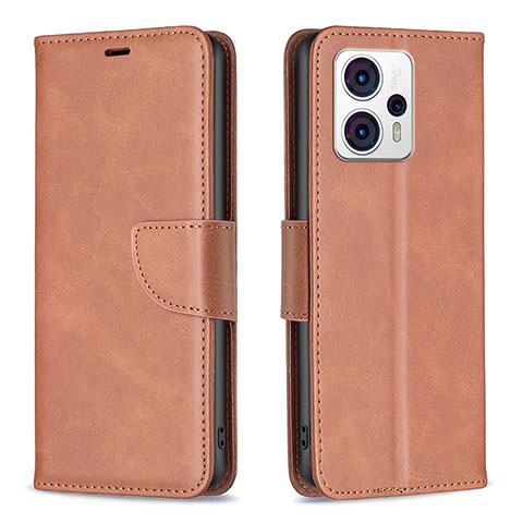 Coque Portefeuille Livre Cuir Etui Clapet B04F pour Motorola Moto G23 Marron