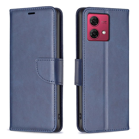 Coque Portefeuille Livre Cuir Etui Clapet B04F pour Motorola Moto G84 5G Bleu