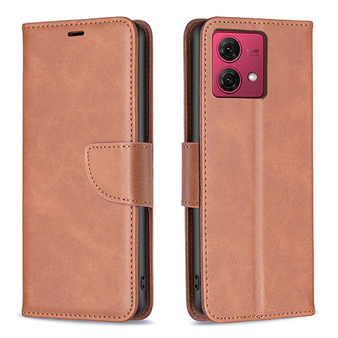 Coque Portefeuille Livre Cuir Etui Clapet B04F pour Motorola Moto G84 5G Marron