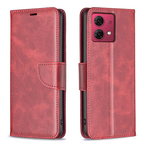 Coque Portefeuille Livre Cuir Etui Clapet B04F pour Motorola Moto G84 5G Rouge