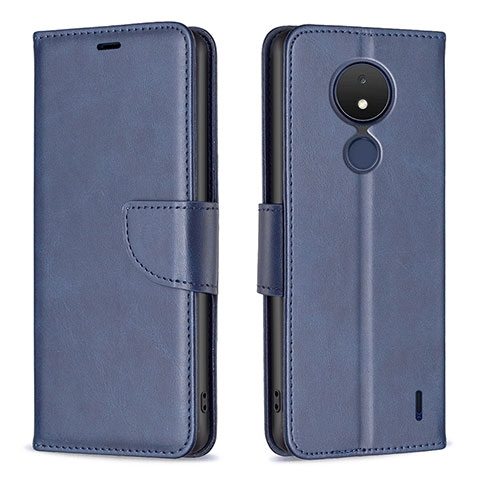 Coque Portefeuille Livre Cuir Etui Clapet B04F pour Nokia C21 Bleu