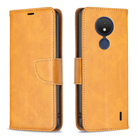 Coque Portefeuille Livre Cuir Etui Clapet B04F pour Nokia C21 Brun Clair