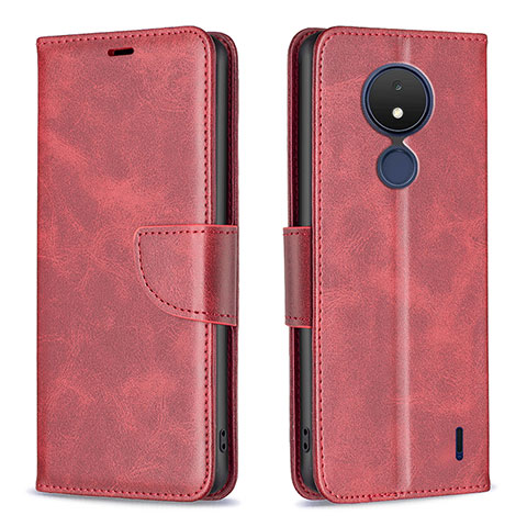 Coque Portefeuille Livre Cuir Etui Clapet B04F pour Nokia C21 Rouge