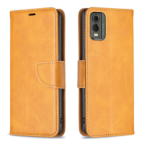 Coque Portefeuille Livre Cuir Etui Clapet B04F pour Nokia C210 Brun Clair