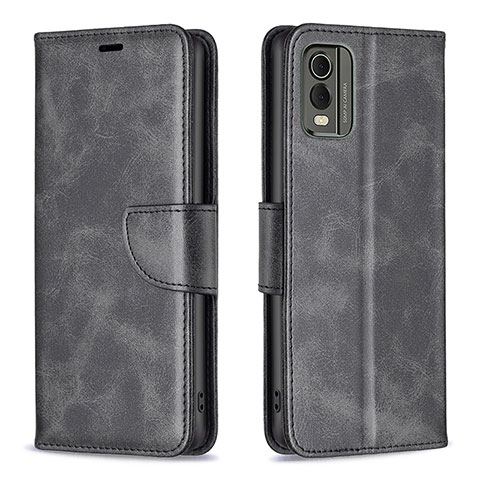 Coque Portefeuille Livre Cuir Etui Clapet B04F pour Nokia C210 Noir