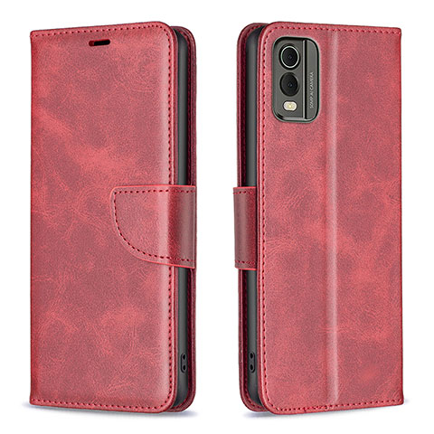 Coque Portefeuille Livre Cuir Etui Clapet B04F pour Nokia C210 Rouge